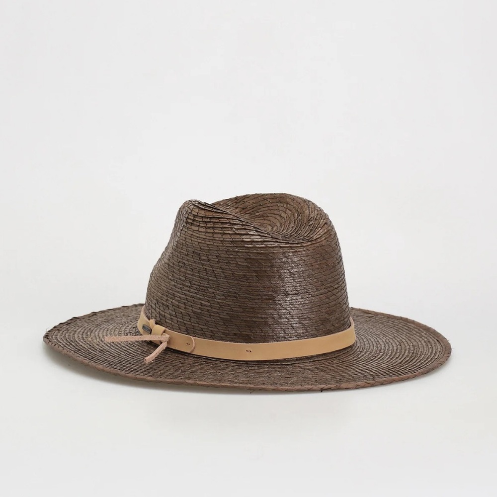 Brixton Brown Straw Hat with Tan Band